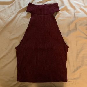 Burgundy crop top